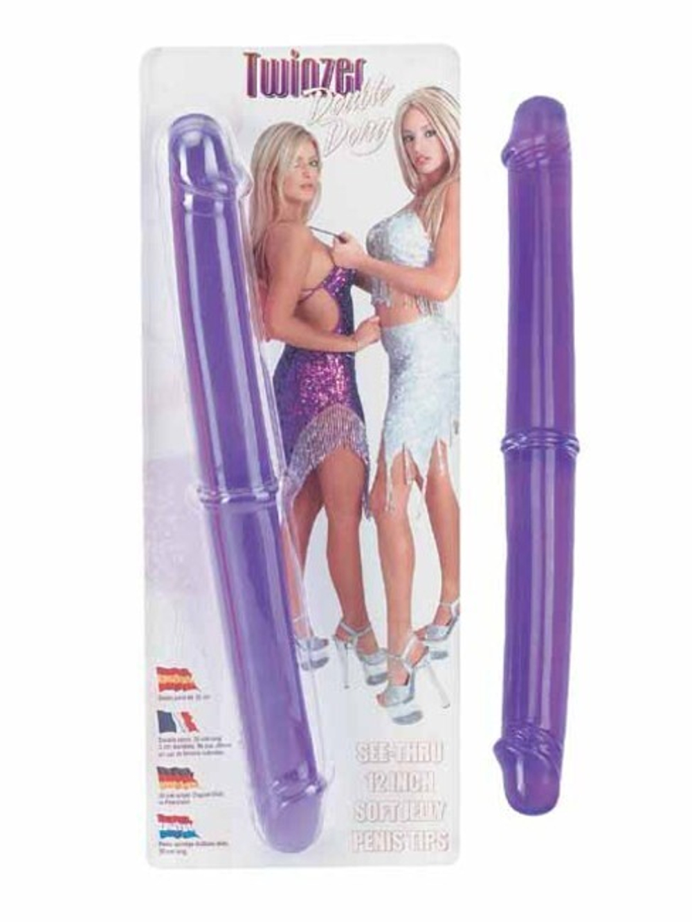 Фаллос двойной Twinzer ( 33 см , фиолетовый) (Цвет: фиолетовый)