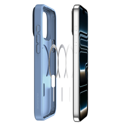 Матовый чехол светло-синего цвета с MagSafe для iPhone 17 Pro Max, серия Yind Series (Open Ring Version) от Dux Ducis