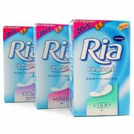 Ria Slip Classic Sanitory Towels, жен.ежеднев.прокладки 25 шт, Лайт