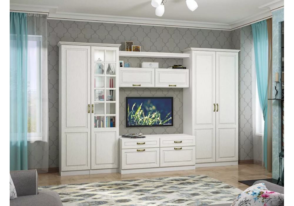 Шкаф Woodville Ливерпуль белый, ясень ваниль НМ-1012-100