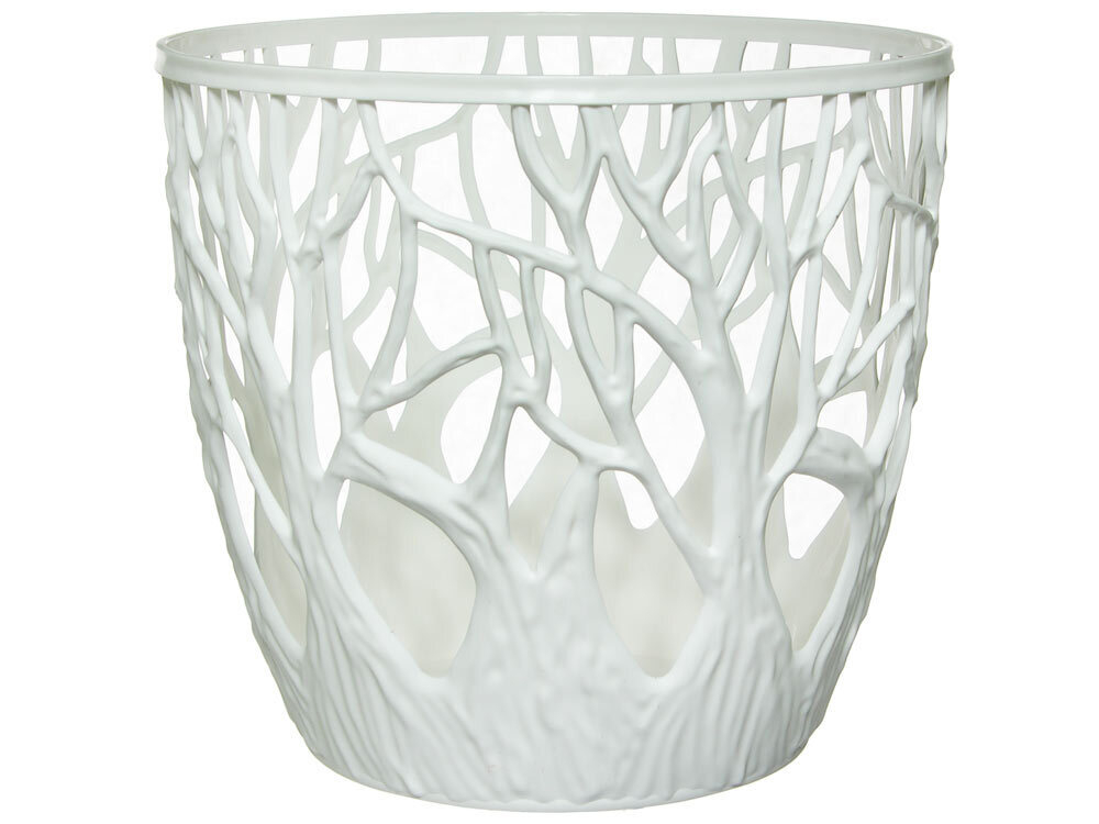 Кашпо Форест 3л, белый/чёрный