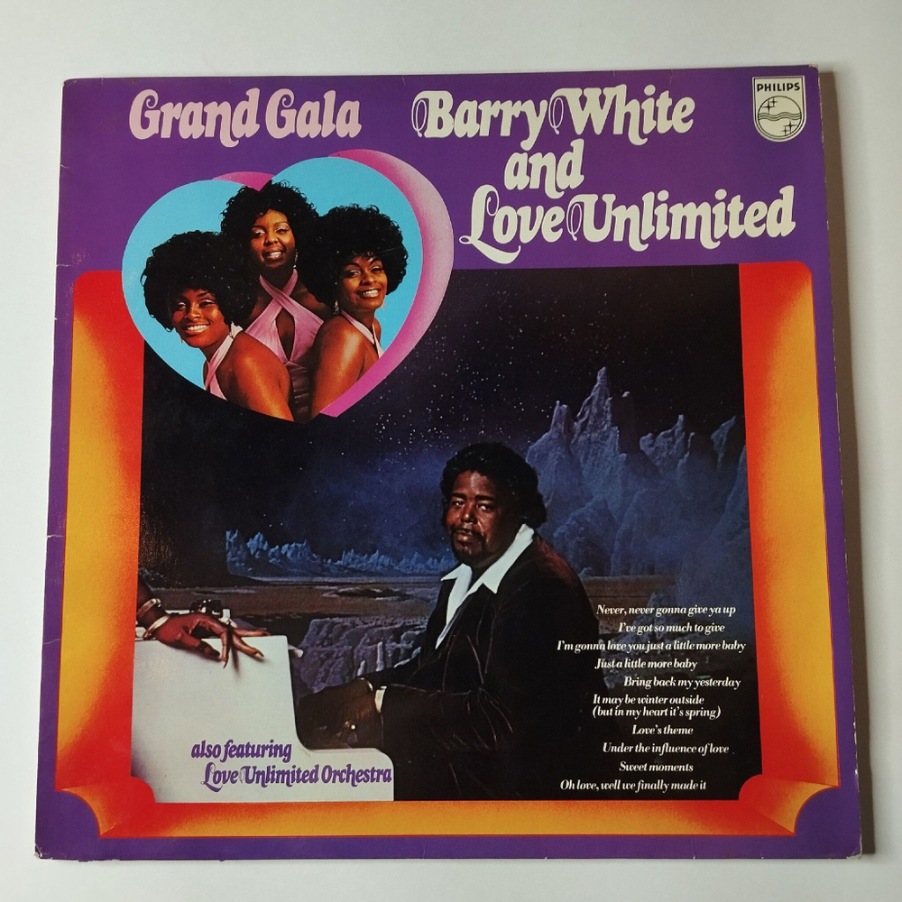 Винтажная виниловая пластинка LP Barry White And Love Unlimited Grand Gala Never, Never Gonna Give Ya Up (Holland 1973)