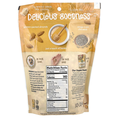 Nature's Path, Хрустящая гранола, мед и миндаль, 312 г (11 унций)