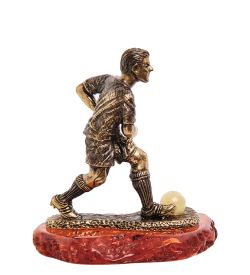 Народные промыслы AM-3202 Фигурка «Футболист» (латунь, янтарь)