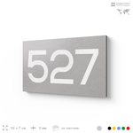 Номер на дверь 527, табличка на дверь для офиса, квартиры, кабинета, аудитории, склада, серая 120х70 мм, Айдентика Технолоджи