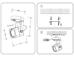 Ambrella Накладной поворотный светильник с выключателем Move TA108