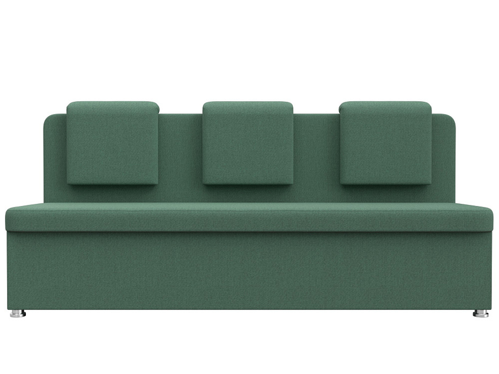 Диван кухонный прямой Маккон 3-х местный, Амур 11 зеленый, Рогожка, 125867