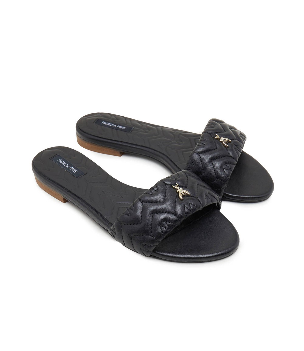 Кожаные шлепанцы Patrizia Pepe - черный(8X0083 L026)
