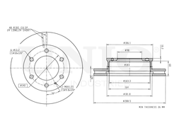 Диск тормозной передний UNIO BRD-20261