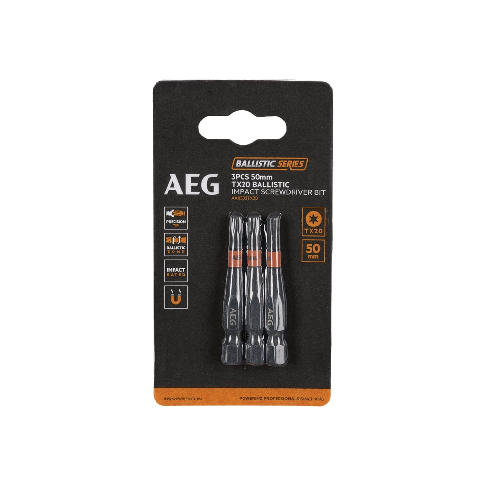Биты ударные AAK503TX20 (3 шт; TX20; 50 мм) AEG 4932479187