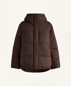 Oysho Водоотталкивающая утепленная куртка Primaloft®, коричневый