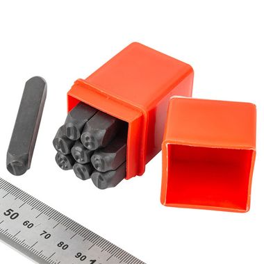 Набор штампов цифровых 8мм, 9пр., в пластиковом футляре Forsage F-00908D