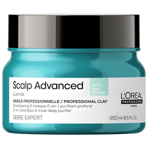 LOREAL Scalp Advanced Anti Oiliness Глубоко очищающий шампунь-маска 2в1, 250мл