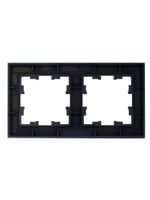 BRITE Рамка 2 -местная РУ-2-2-БрД стекло дымчатый IEK