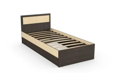 ДУЭТ-ЛЮКС кровать-900 с ламелями Венге/ дуб