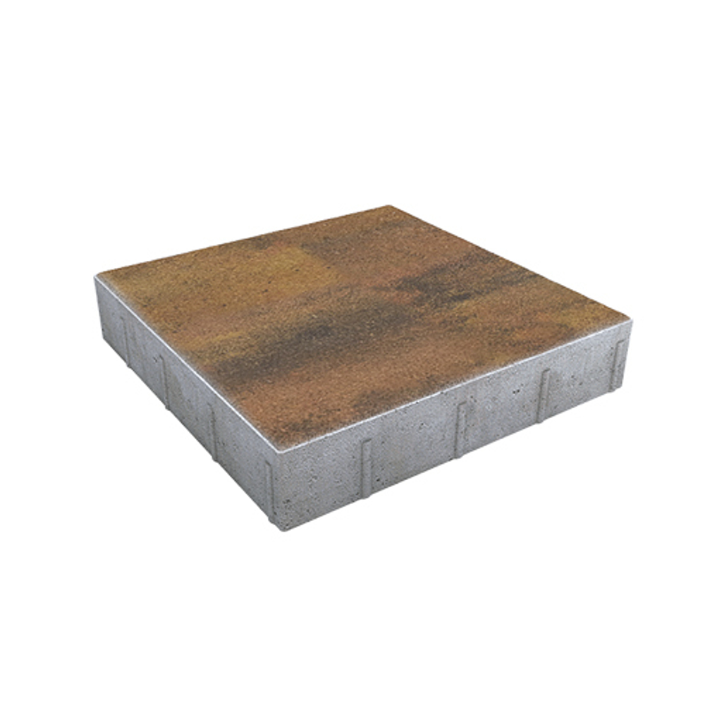 Тротуарная плитка КВАДРАТ 500х500 мм - Листопад гладкий Саванна