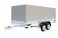 Тент + каркас на 2ос. прицеп 4718- 03 (05) прямой