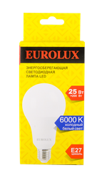 Лампа светодиодная Eurolux LL-E-A80-25W-230-6K-E27