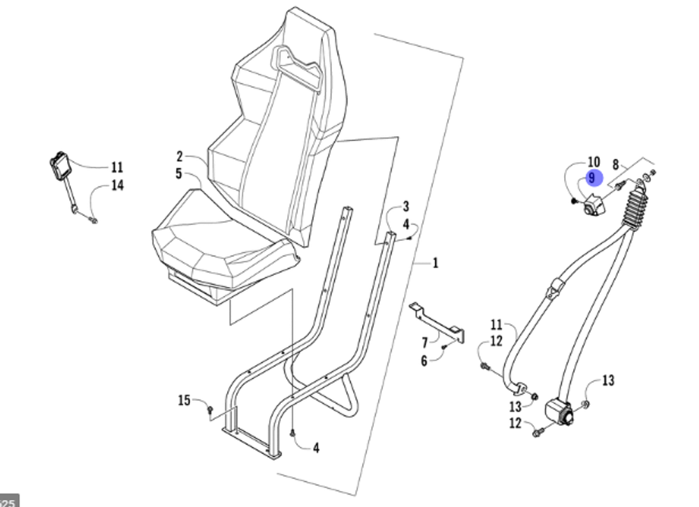 Крышка ремня правая 2416-936