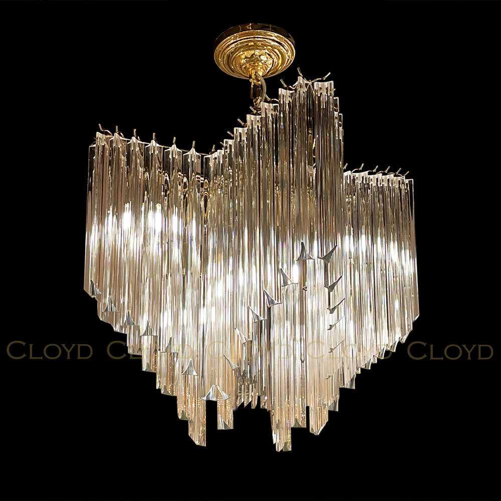 Люстра Cloyd NIBELUNG C8 / Ø60 см - золото - прозрач. стекло (арт.10753)