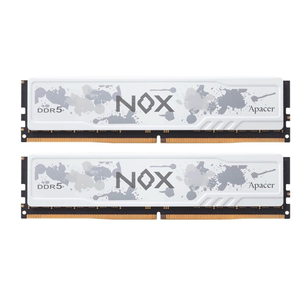Оперативная память Apacer NOX DDR5 — 6000 / 6200 / 6400 МГц, 32 ГБ (2×16 ГБ) и 64 ГБ (2×32 ГБ), чёрный/белый корпус, без подсветки
