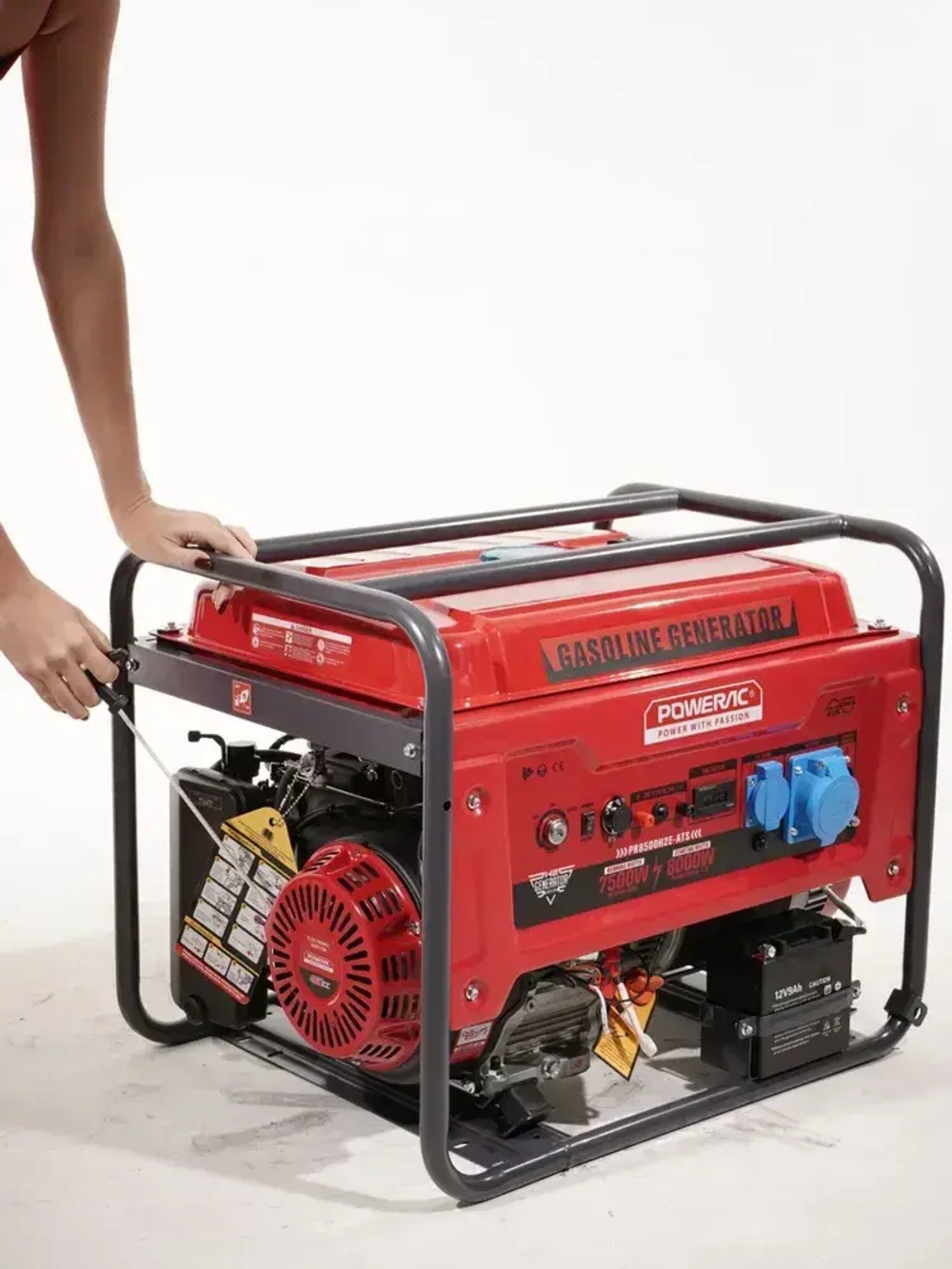 Генератор бензиновый электрический Powerac PR8500H2E-ATS (8кВт, 220В, 16л.с., АВТОЗАПУСК)