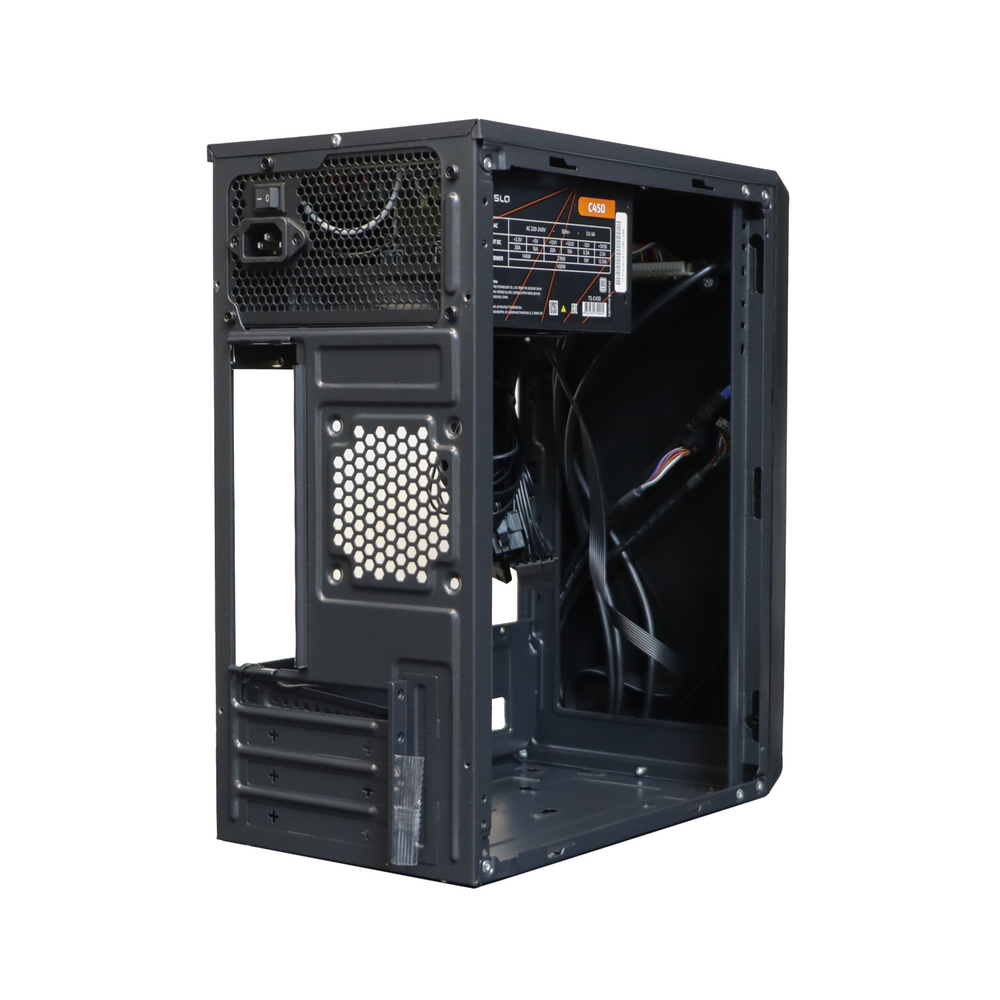 Корпус TESLA 1708U3BM, БП:450W, mATX, чёрный, 2xUSB2, 1xUSB3 (TSL-1708U3-450W-BM)