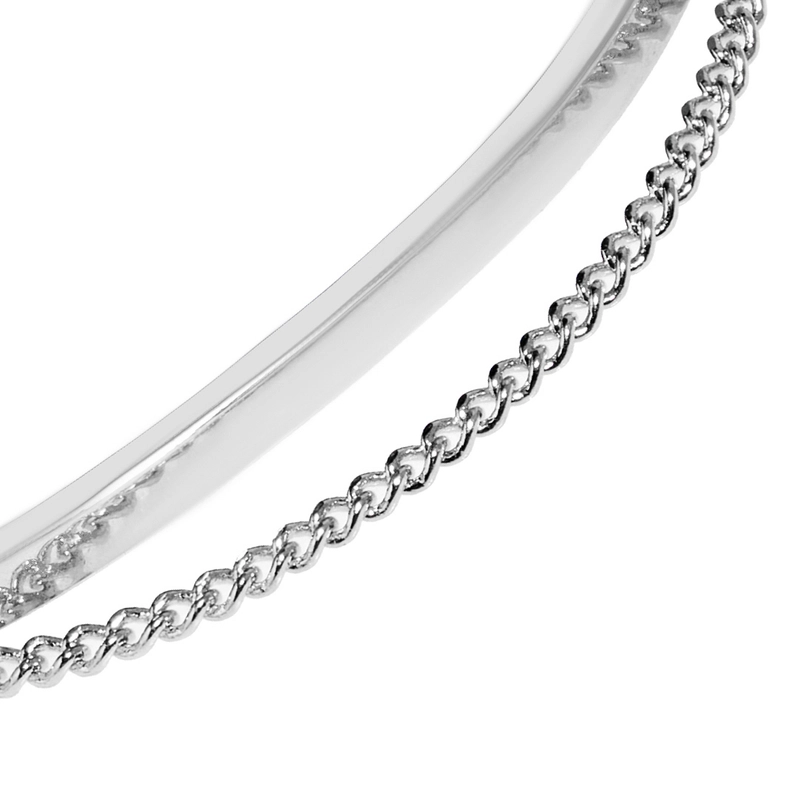 Браслет Серебряный Незавершённый с Цепью