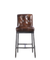 Барный стул RS067, 80 см, коричневая кожа