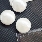 Жемчуг Майорка, круг белый крупный, 28мм, штучно