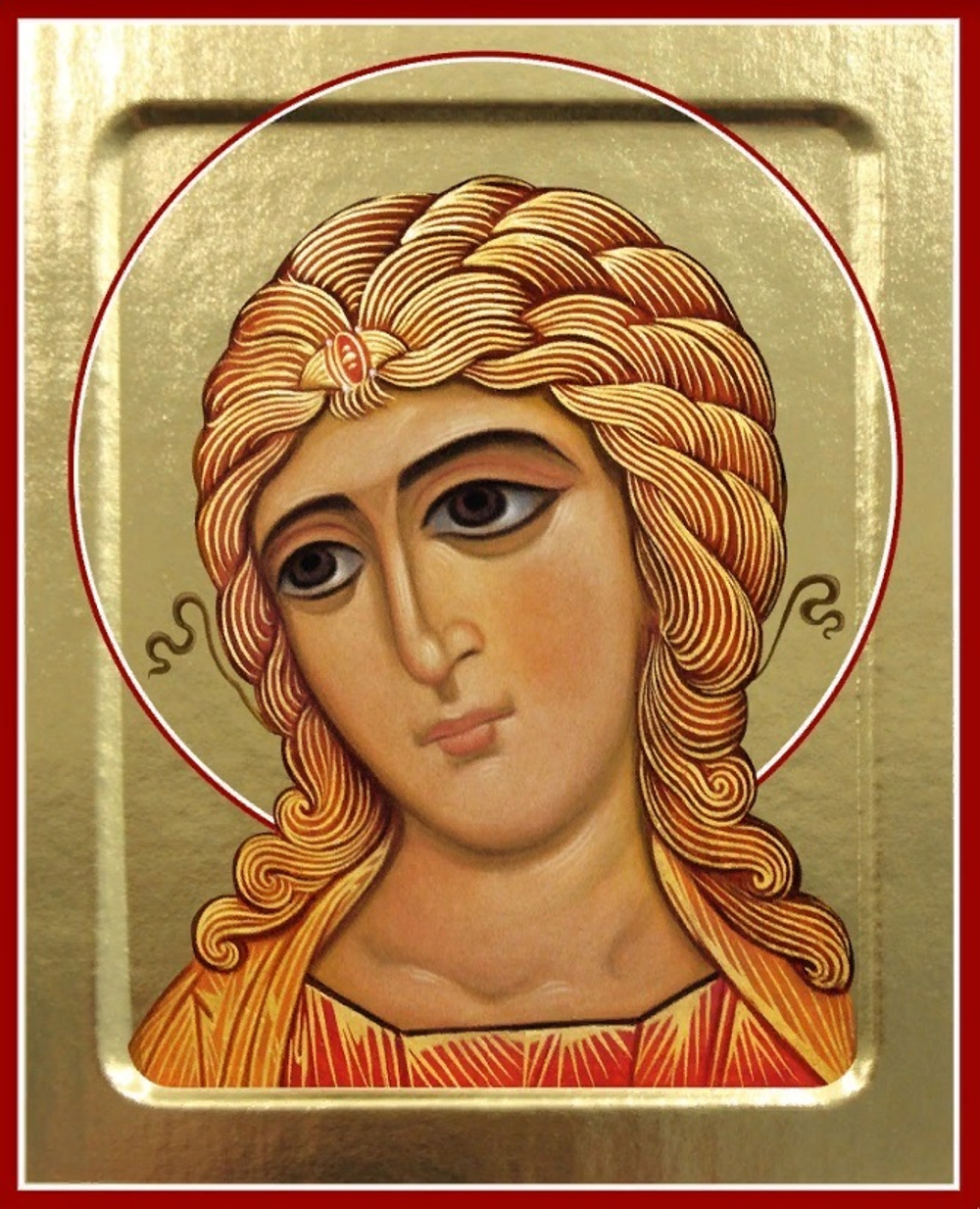 Икона Ангела Златые Власы на дереве: 125 х 160 (Синопсисъ)
