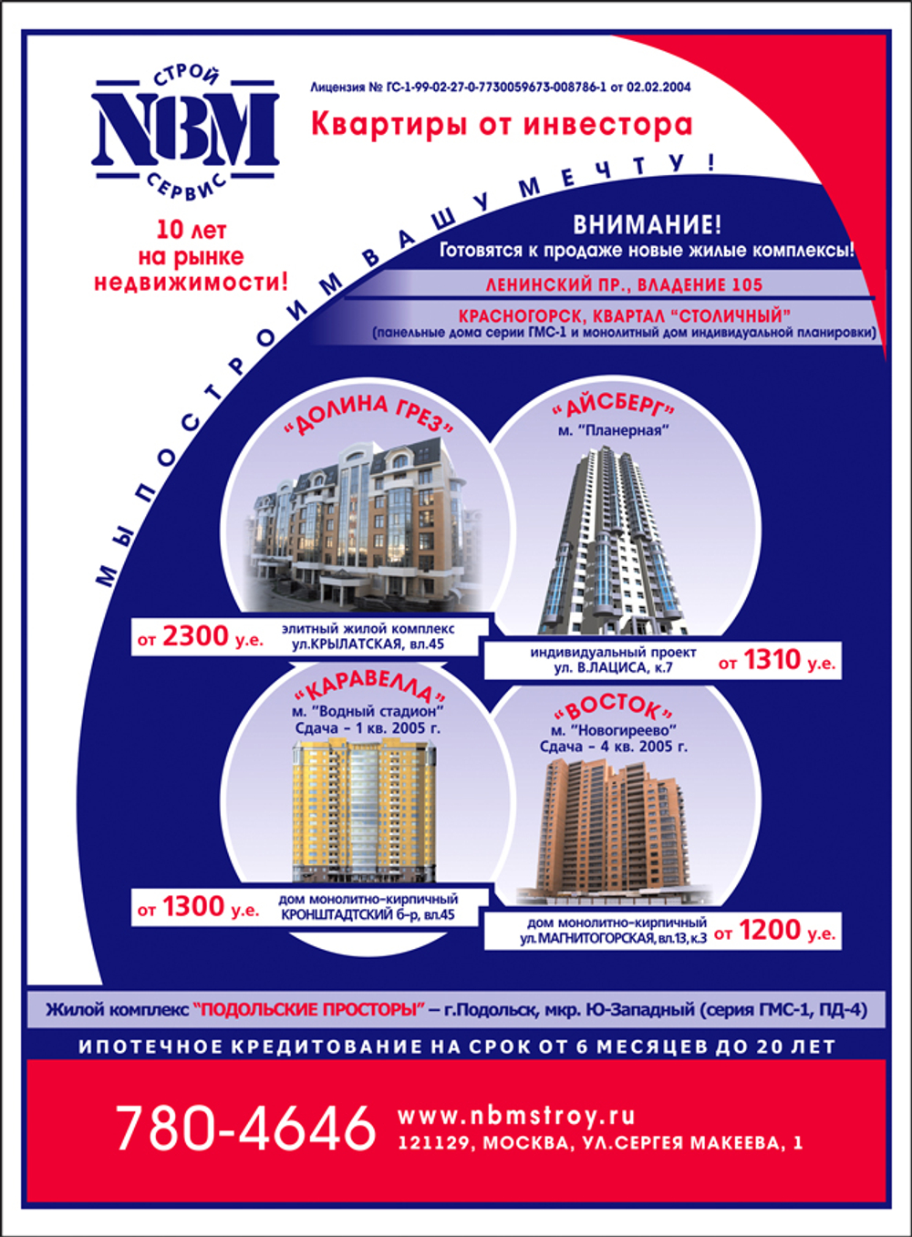Рекламный модуль NBM в журнал "Недвижимость"