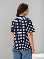 Футболка Фк-193/синий-крупныйгорох