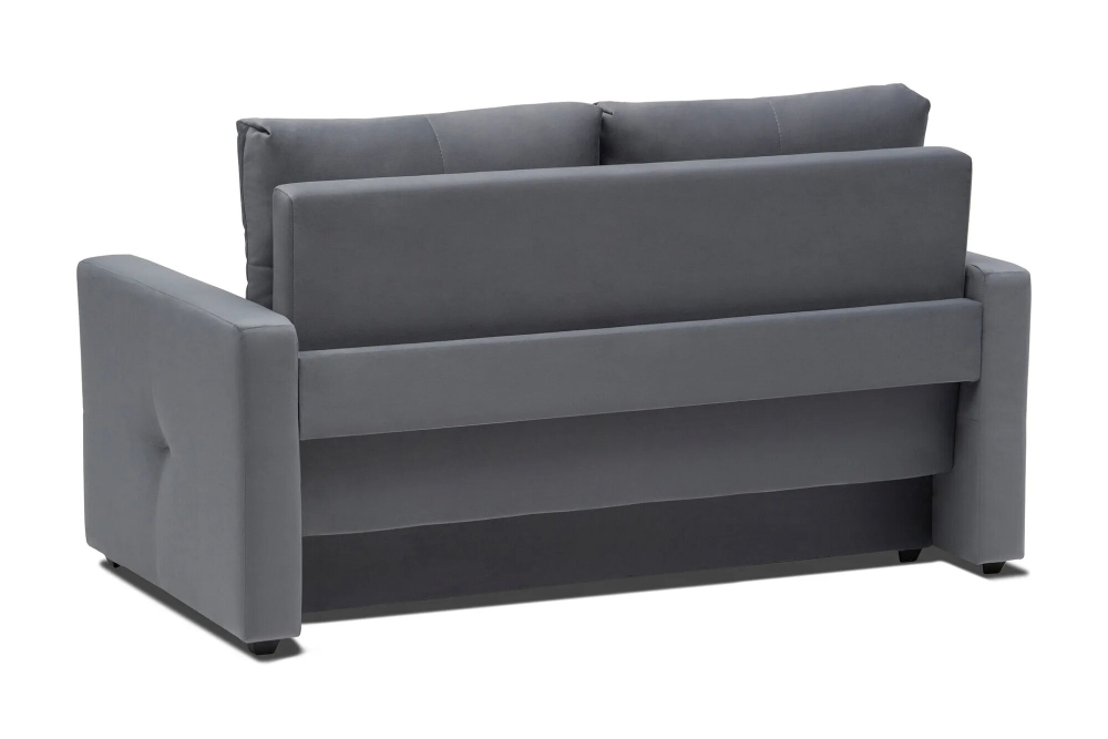 Диван Отто, шагающая еврокнижка, велюр, тёмно-серый