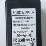 Адаптер питания LX-1530 (15v/3A) штекер 5,5мм.