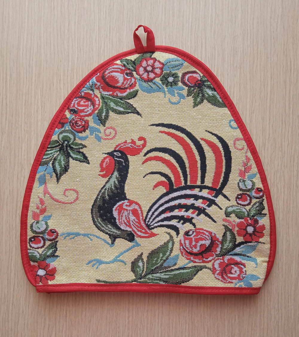 Грелка для чайника Петушок черный