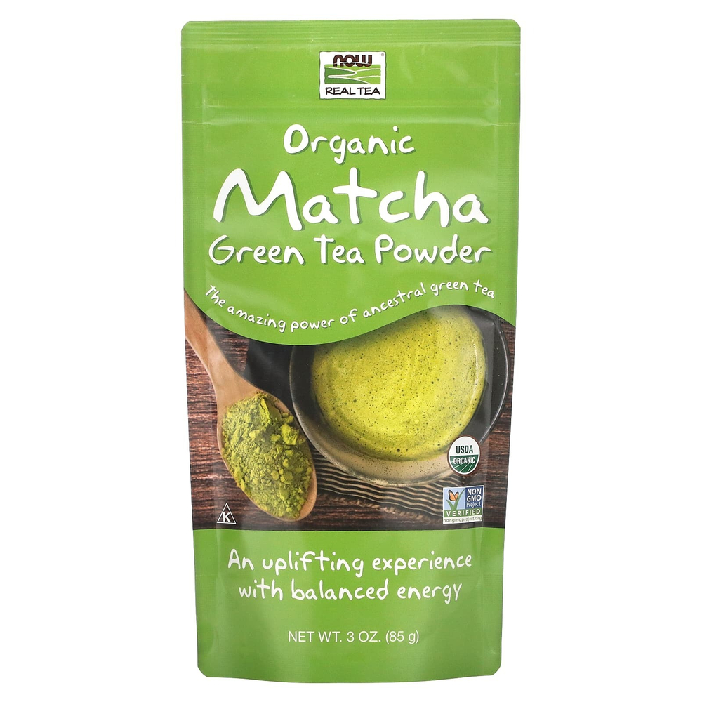 NOW Foods, Real Tea, органический зеленый чай матча в порошке, 85 г (3 унции)