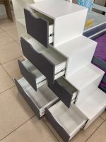 Комод Лесенка МДФ белый/графит