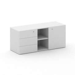 Cross Греденция CRF.GR-1 Белый F/Белый Бриллиант UM 1250*460*532