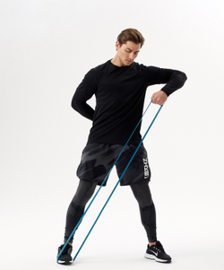 Эспандер ленточный для кросс-тренинга ES-803, 11-36 кг, 208х2,9 см, синий