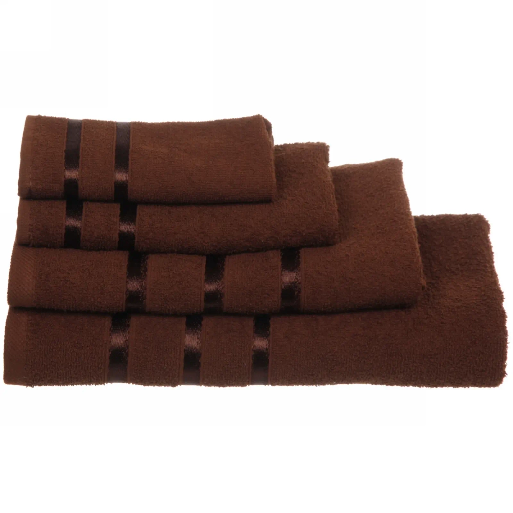 Полотенце махровое 30*30см «LUNA» цвет темно-коричневый 04040 плотность 360гр/м2
