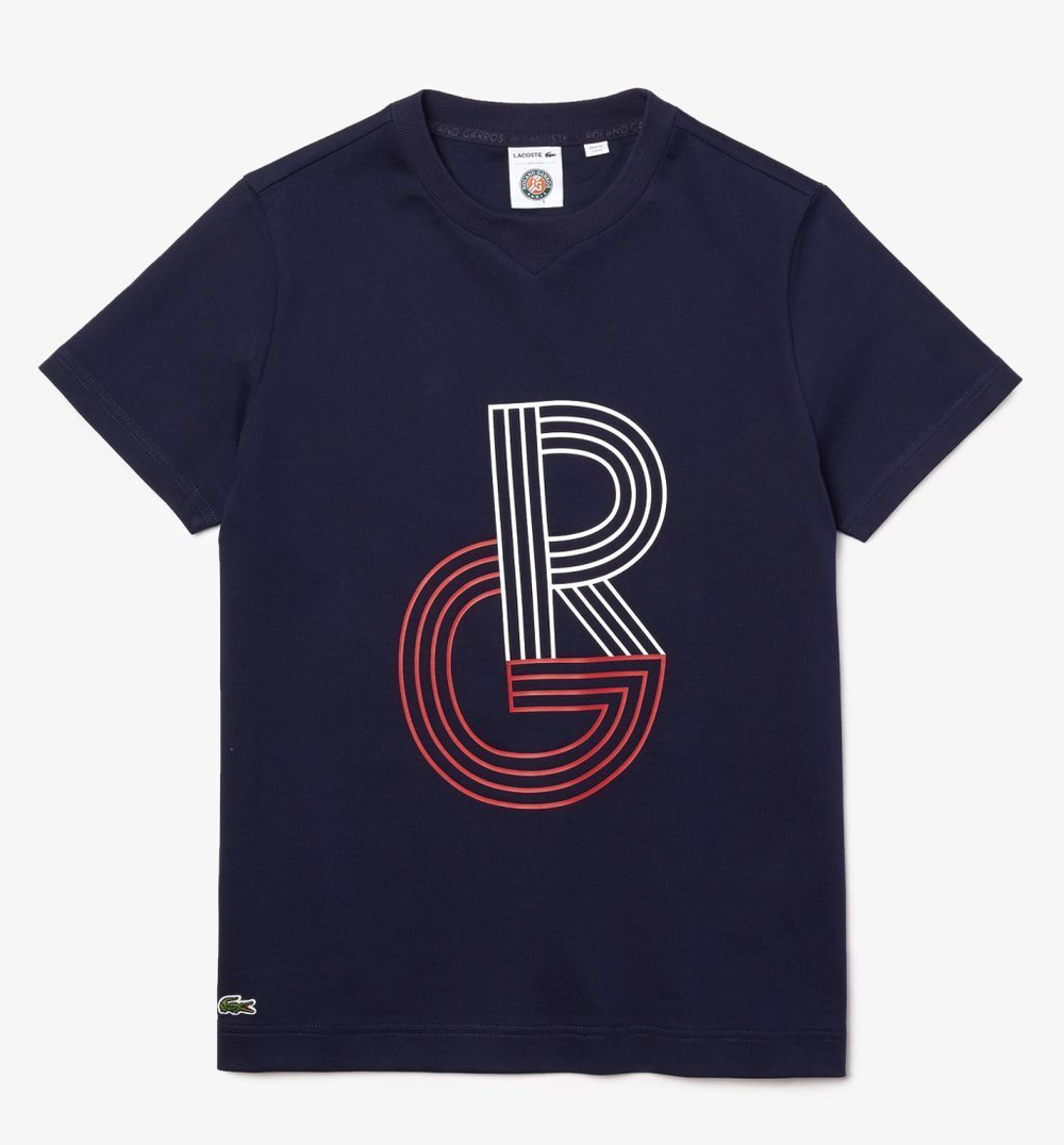 Женская теннисная футболка Lacoste SPORT Graphic Roland Garros - небесный