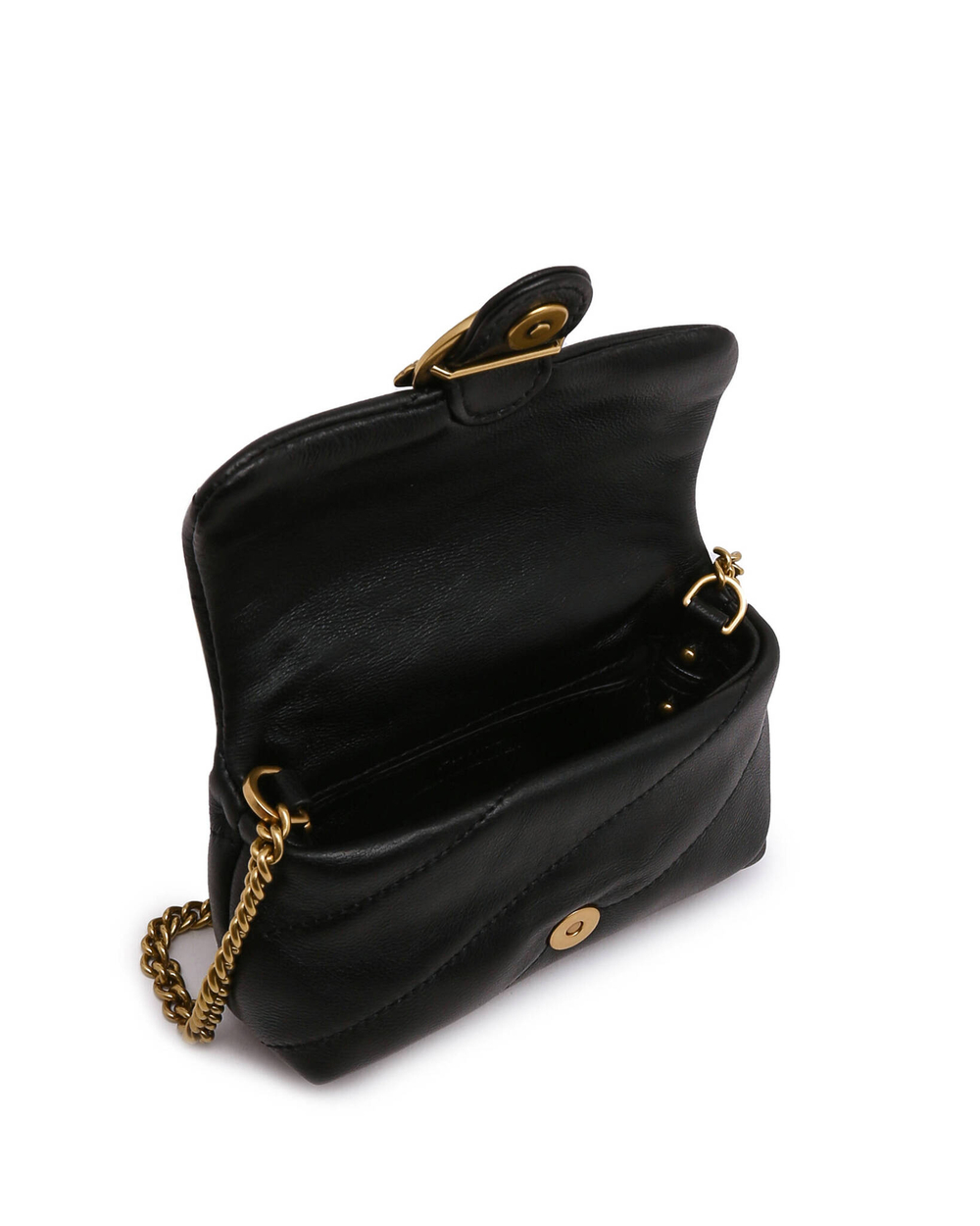 кожаная сумка через плечо love micro puff c sheep nappa Pinko - черный(100041 A0F2)