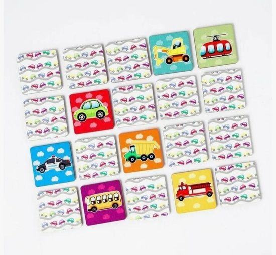 Настольная игра "Мемо. Матрешки.", деревянная 20 карточек