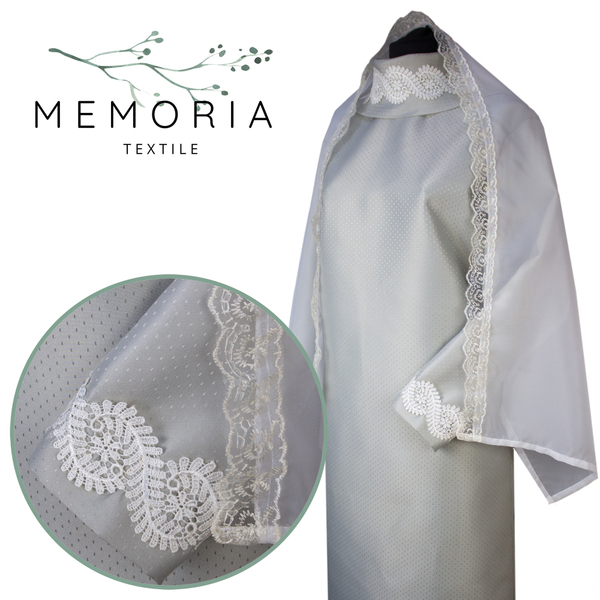 Платье ритуальное "Гретта" c шарфом