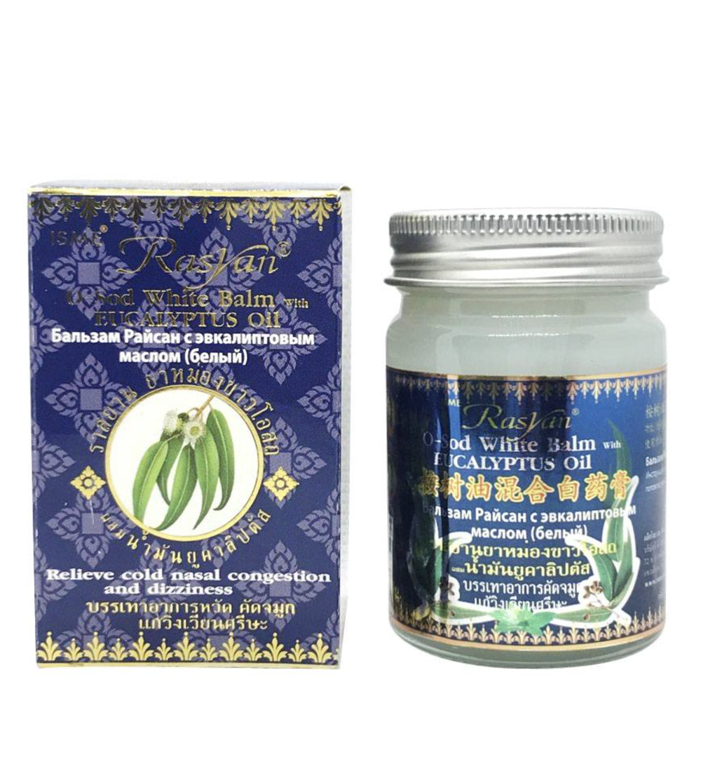 Бальзам с эвкалиптовым маслом белый O-SOD White Balm with eucalyptus oil, ТМ RAYSAN