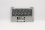 Верхняя панель с клавиатурой (топкейс) для ноутбука Lenovo Slim 1-11AST-05 серая , раскладка - русская (5CB0W44020)