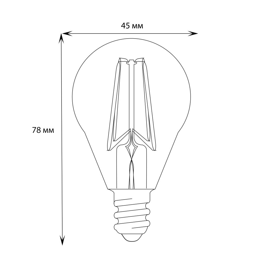 LED-G45-9W-4000K-E14-CL-DIM GLA01TR Лампа светодиодная диммируемая. Форма шар. прозрачная. Серия Air. Белый свет 4000K. Картон. ТМ Uniel.