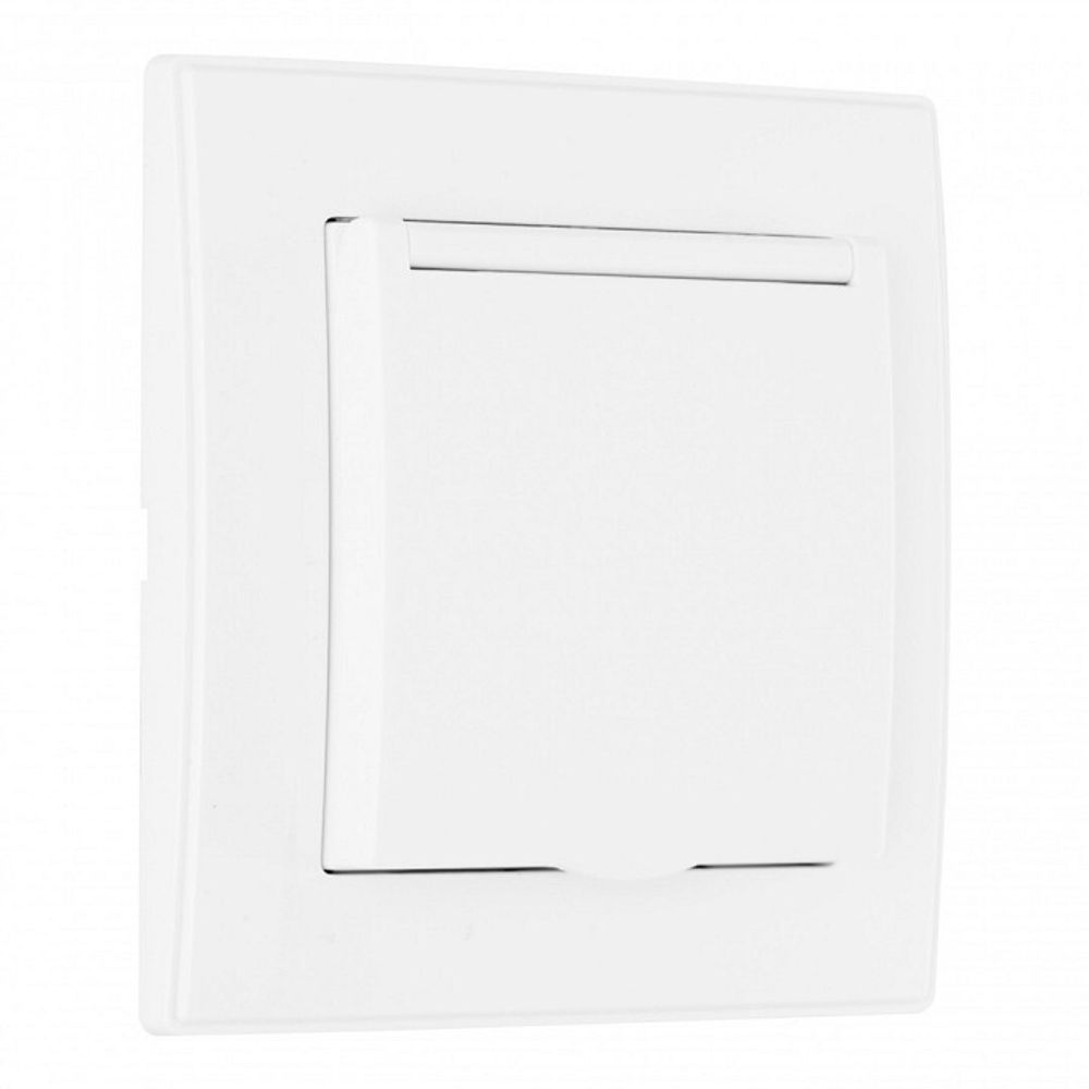 Розетка с заземлением и шторкой, с крышкой Arte Milano SET06-1 SET06-1-41-1 white