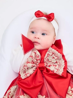 красное платье для новорожденных девочек